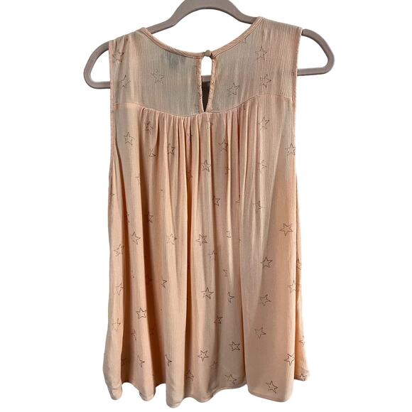 Torrid Size 1 Gathered Front Tank Top Orange with Stars - Picture 2 of 7